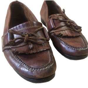 Vintage Cole Haan cognac women's loafers